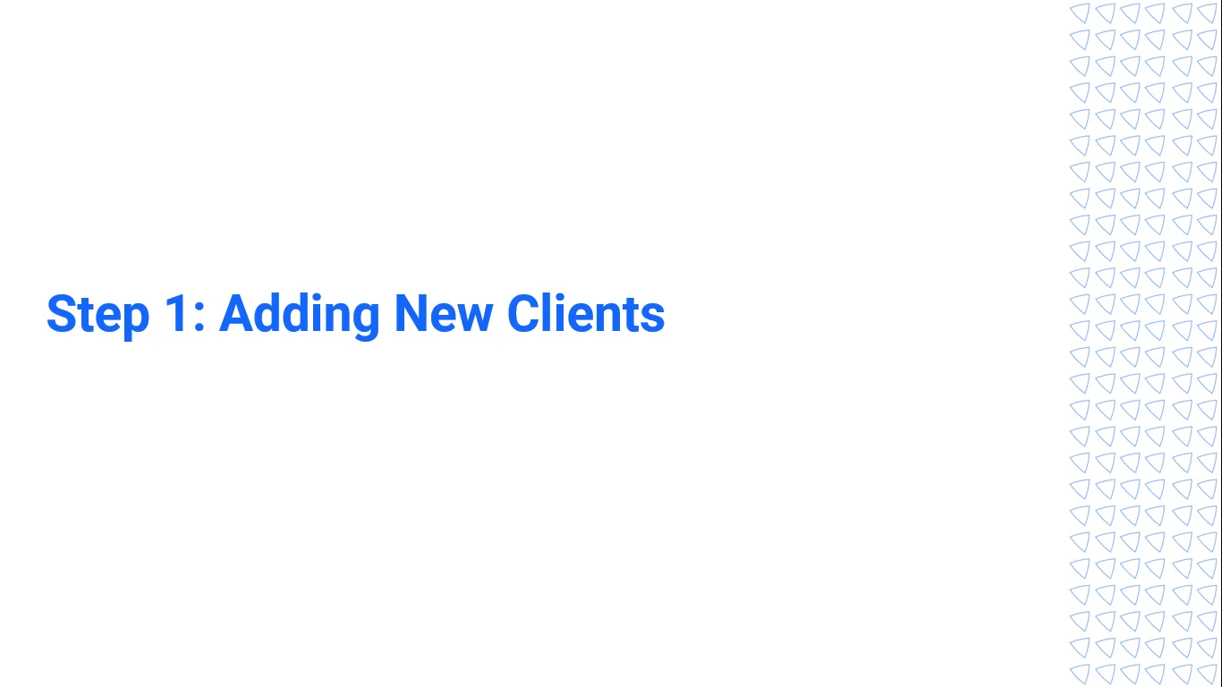 Step 1: Adding New Clients on Vimeo