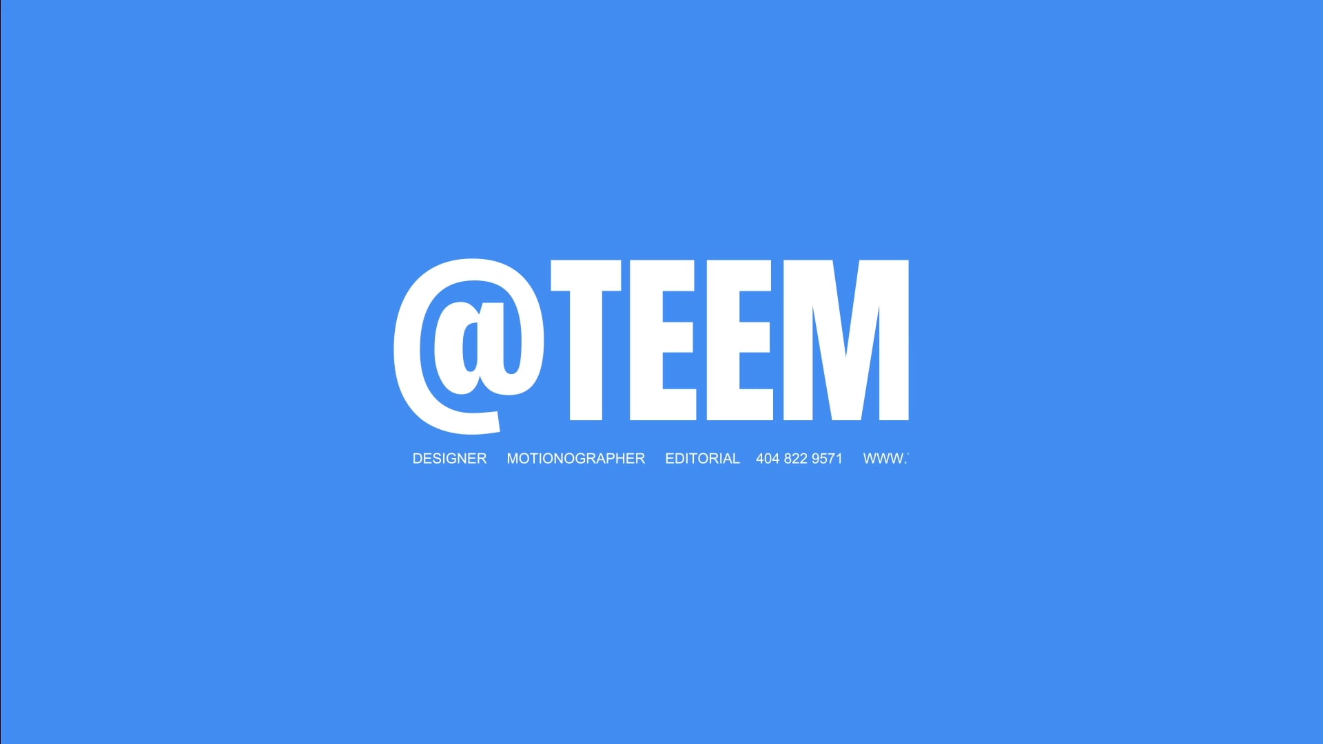 Tim Tewell -Motion Graphics and Editorial