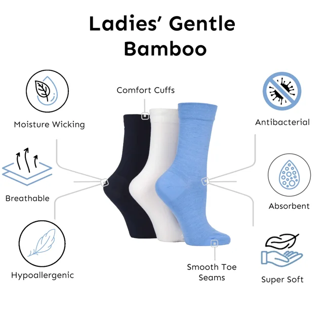 Ladies Elle Plain Bamboo Over The Knee Socks