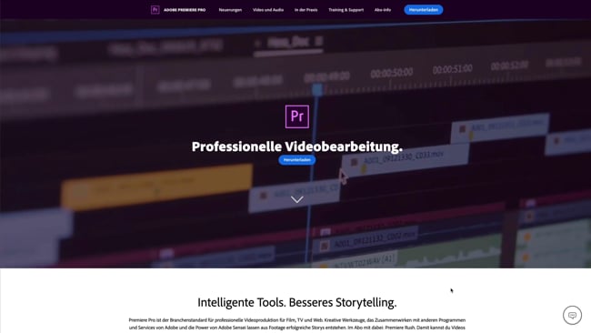 Premiere Pro für professionellen Videoschnitt