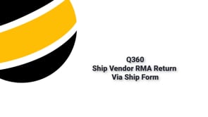 Ship a PO to a Vendor for Vendor Return