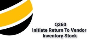 Initiate Return to Vendor for Inventory Stock, no Vendor replacement