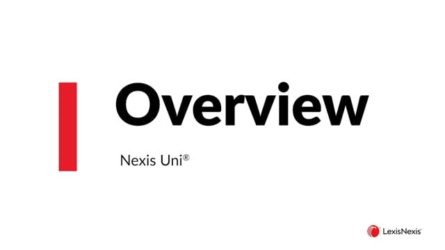 Nexis Uni Overview Training Session UNI WB ES