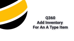 Add Asset, increasing Quantity for "A" Type Master