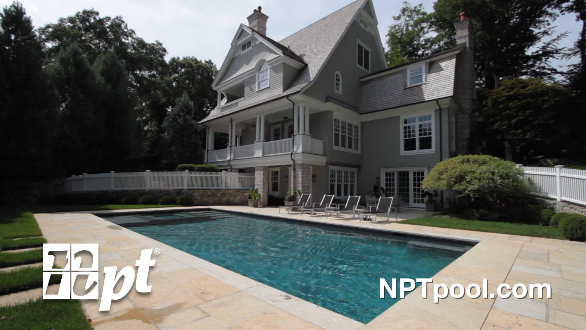QuartzScapes French Gray Pool Finish with Spa in Westport, CT