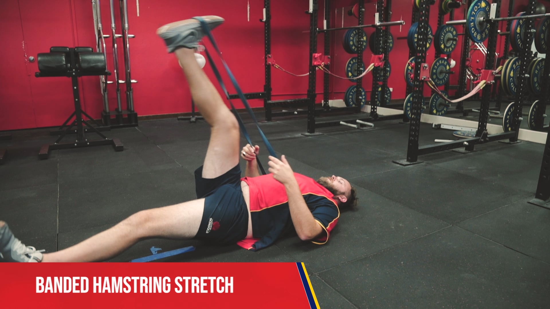 S&C - Banded Hamstring Stretch on Vimeo