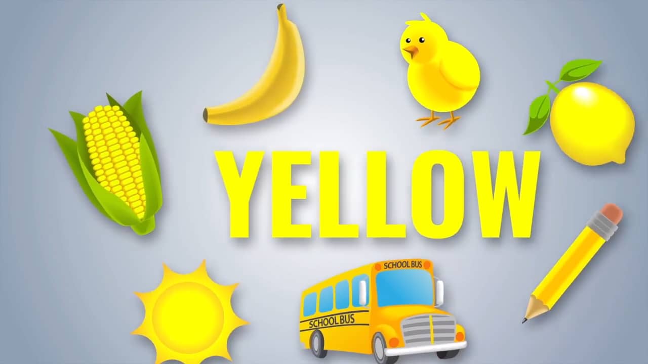 Learn colors Yellow Things that are yellow Preschool Colors Nursery