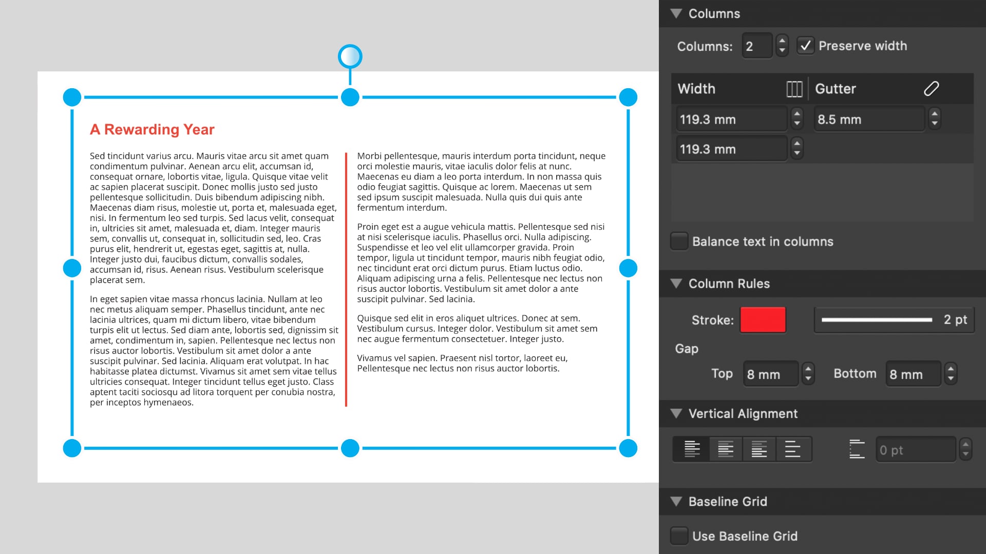 Column Rules Affinity Publisher For Desktop Tutorials