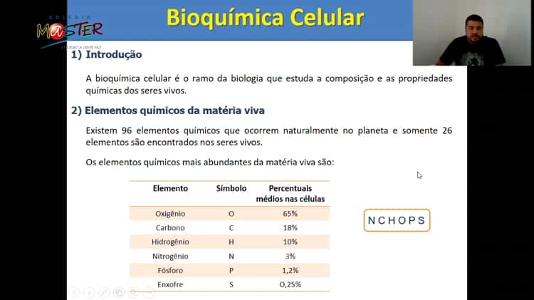 Noções de Bioquímica, Notas de aula Biologia