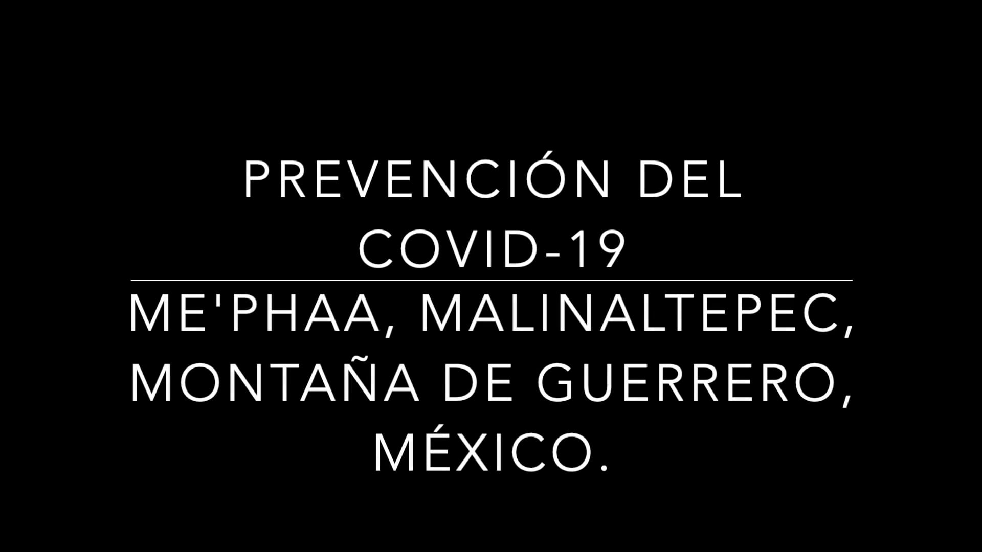 Información sobre la prevención del COVID-19 en Me’phaa de Malinaltepec