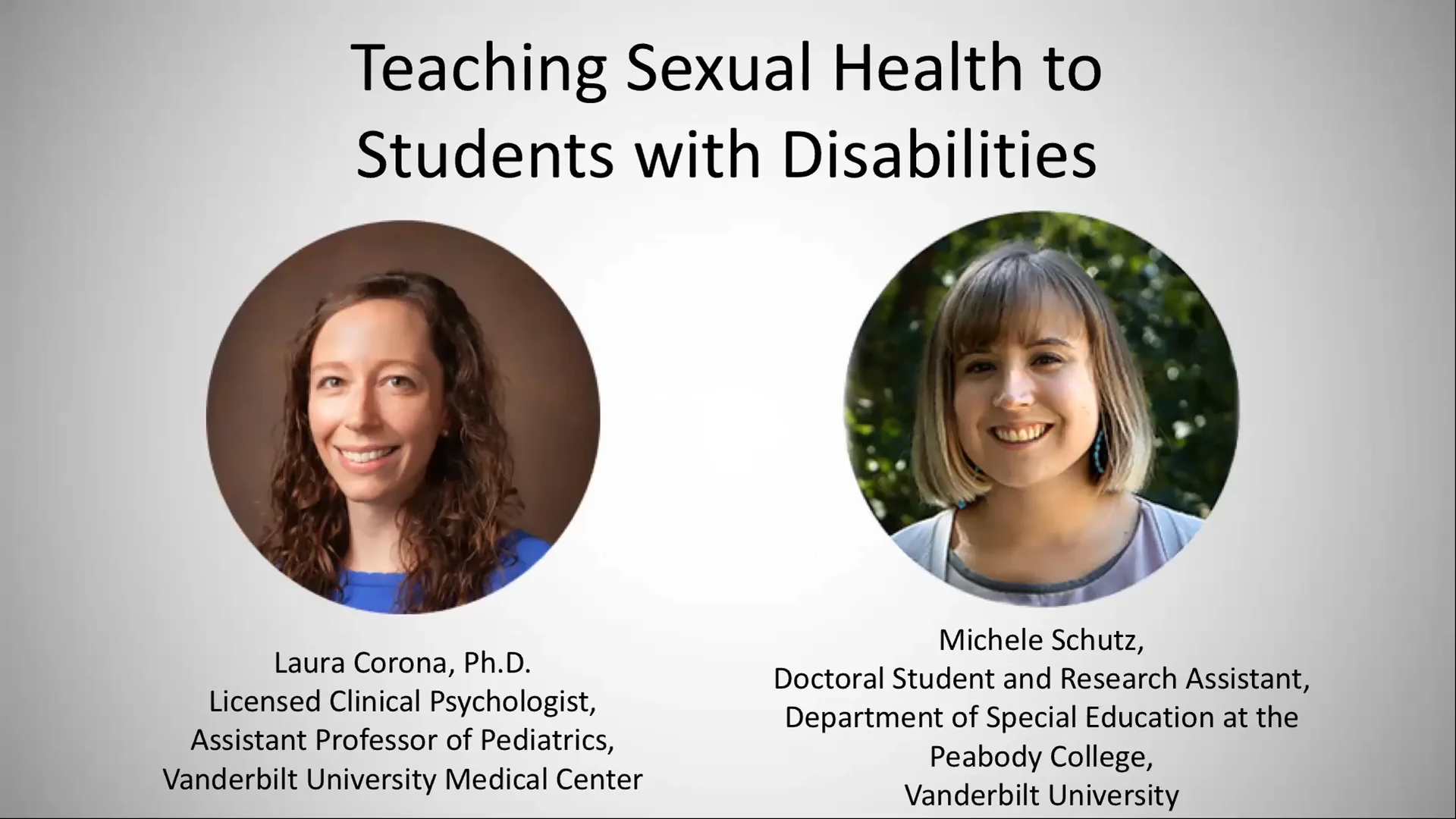 Webcast Teaching Sexual Health to Students with Disabilities