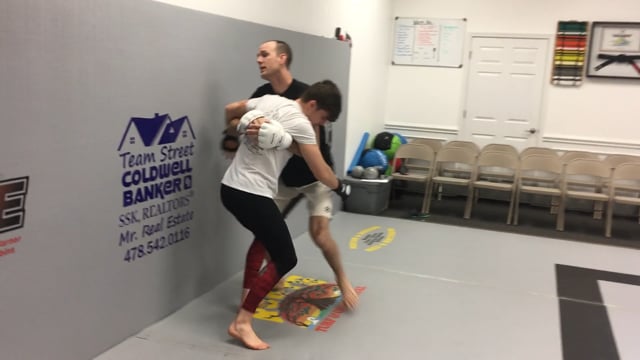 Stopping the Double Leg-Against the Wall