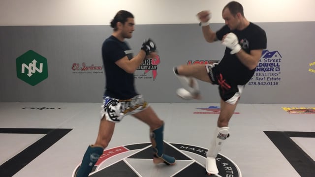 X Block Defense- Rear High Kick Counter