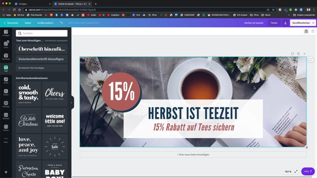 Passendes Banner aus Canva generieren