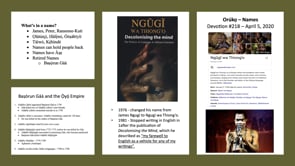 Orúkọ - Naming Methods #218