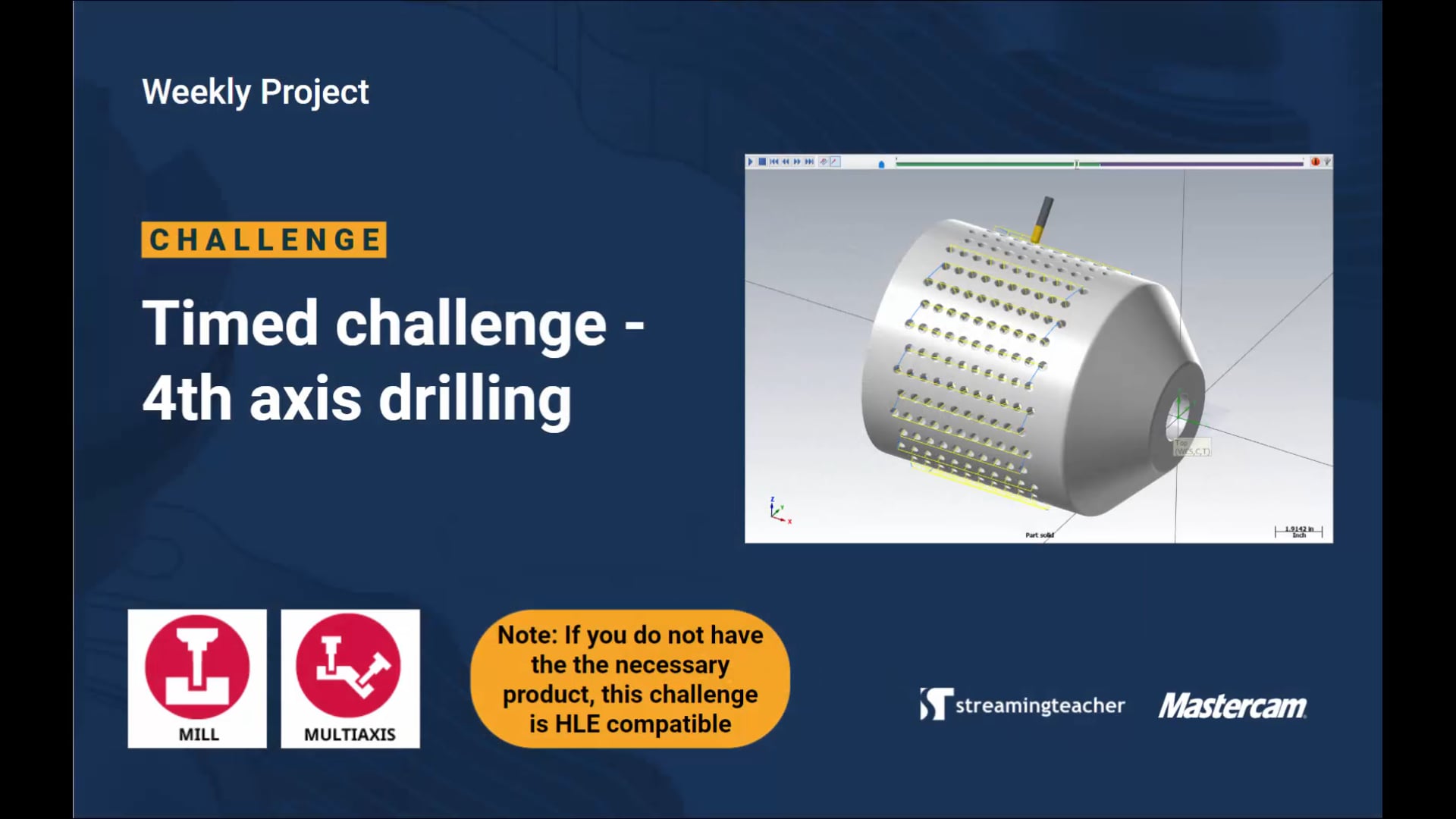 Timed challenge - 4th axis drilling
