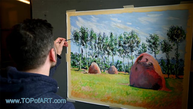 Monet | Haystacks at Giverny | Painting Reproduction Video | TOPofART