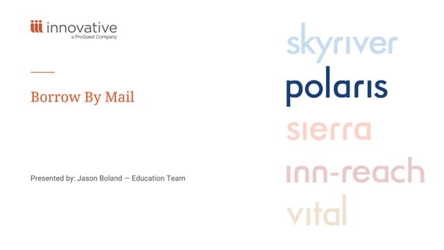 Polaris: Borrow By Mail Option for Patrons