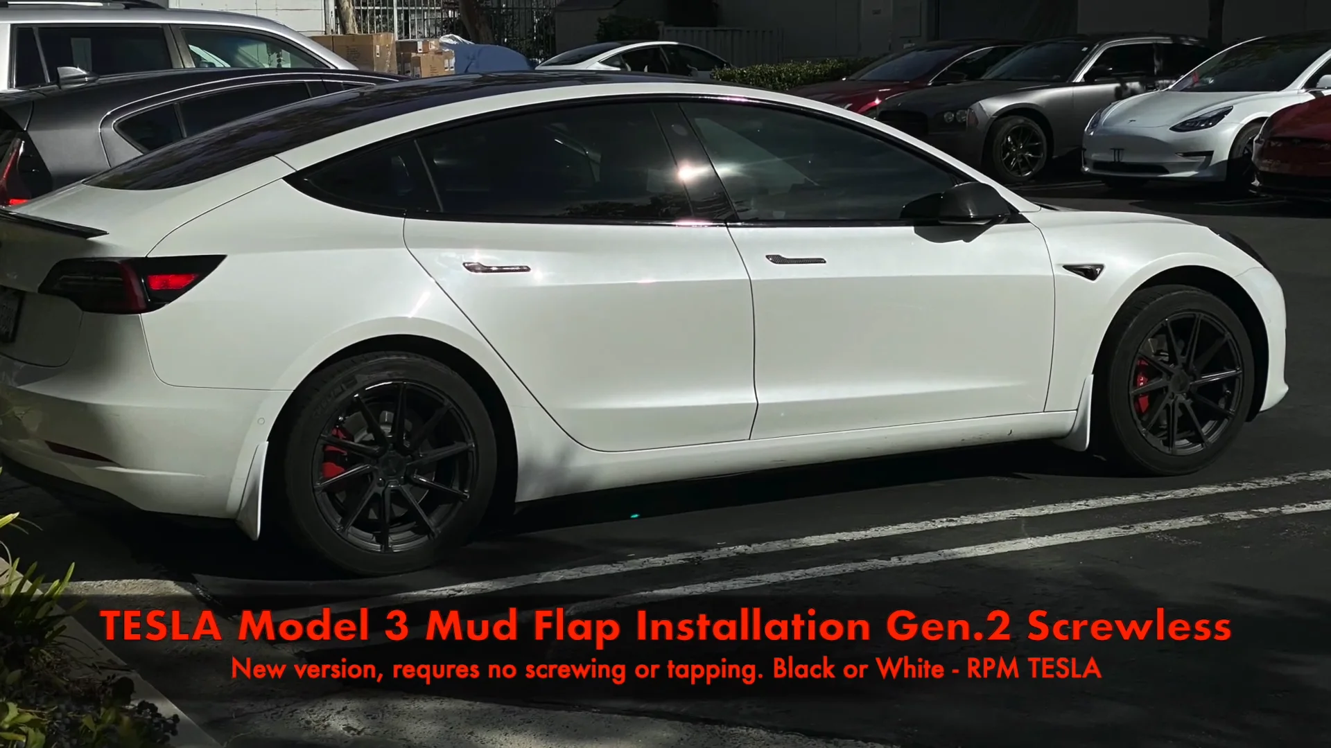 TESLA Model 3 Gen. 2 Mud Flap Installation Video. RPMTESLA on Vimeo