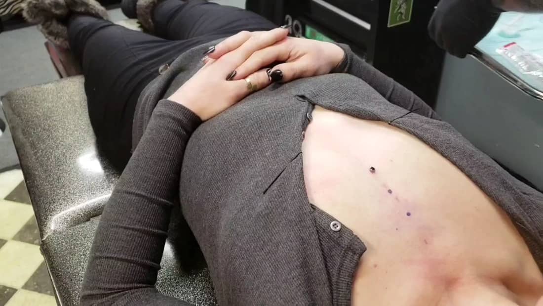 Nsfw]Triple Chest Dermals time lapse done by Ryan Wallace at Lucky