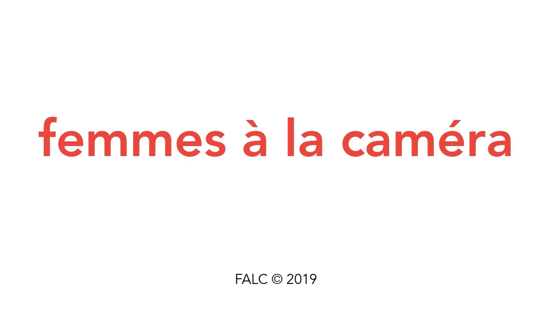 Femmes à la caméra Micro Salon 2020 - Présentation et débat