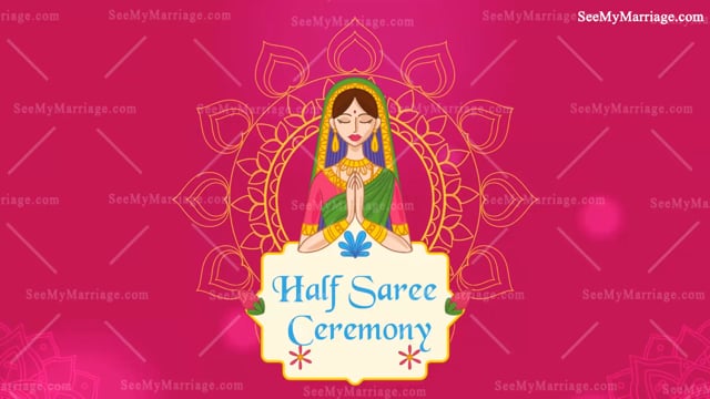 Half Saree Ceremony, Langa Voni, Saree Function Ceremony Invitations Videos  and Cards – SeeMyMarriage