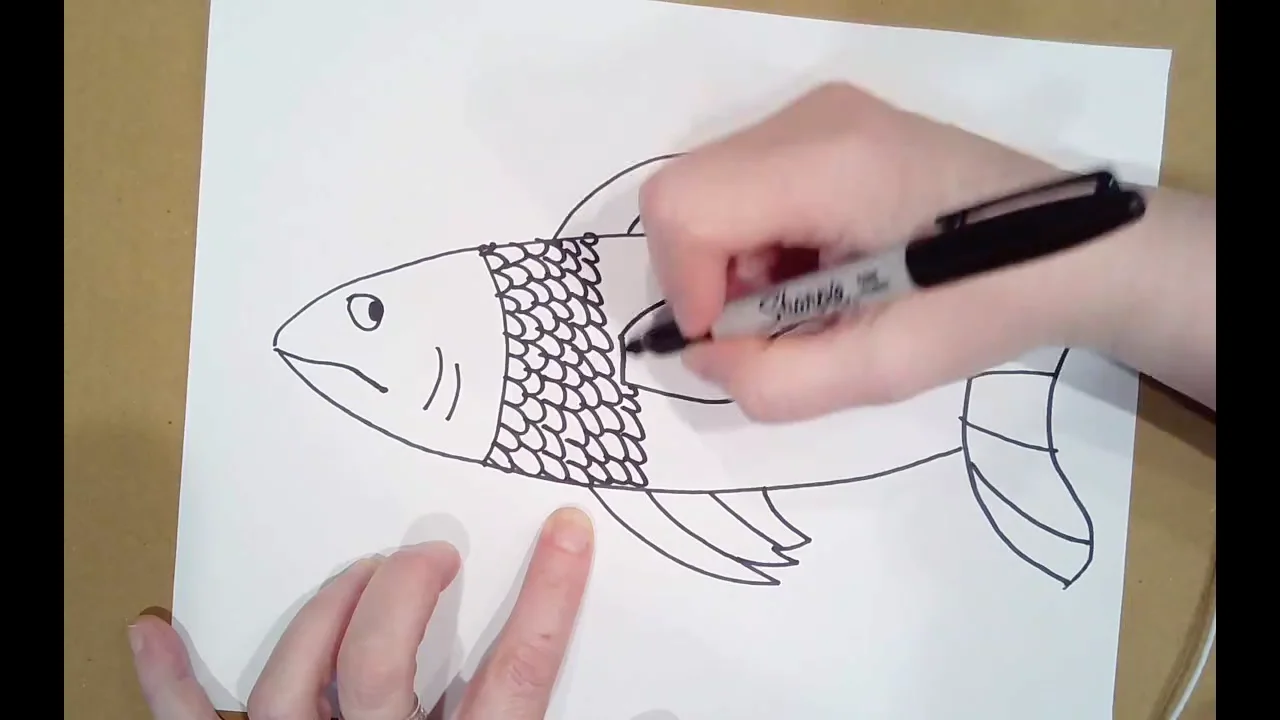 Drawing a Fish with Visual Texture