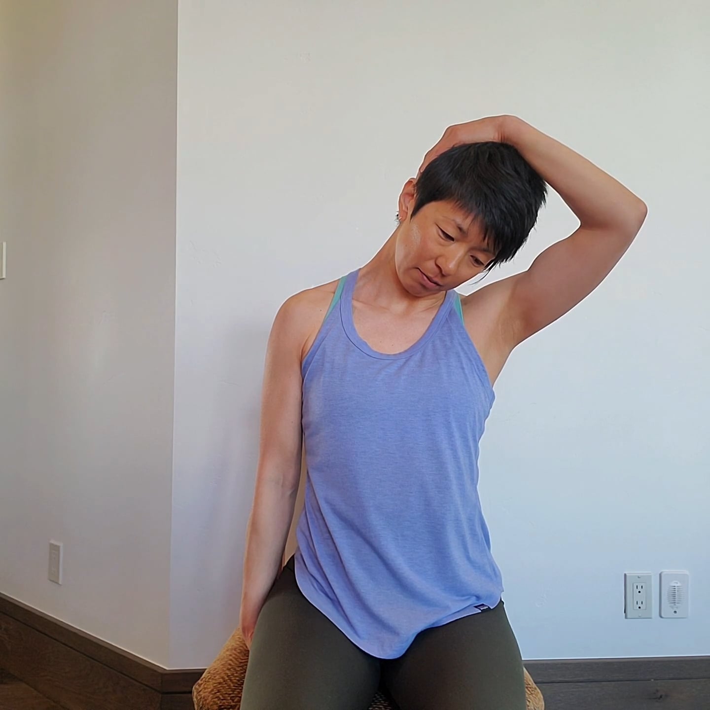 1min Chair Yoga Neck Stretch on Vimeo