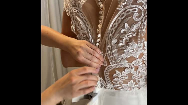 Bridal Back Jewelry Clip onto Dress