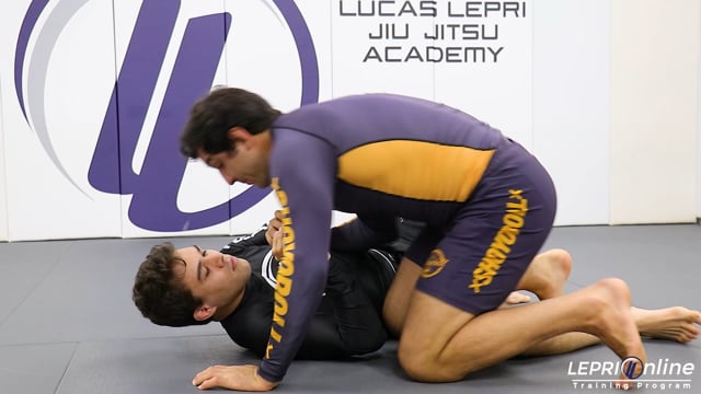 Guard Pass when Opponent Controls Own Shin Variation to Knee Cut Pass