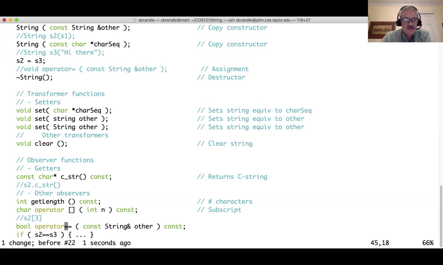 COS 121: Labs - String Implementation | Videos & Movies on Vimeo
