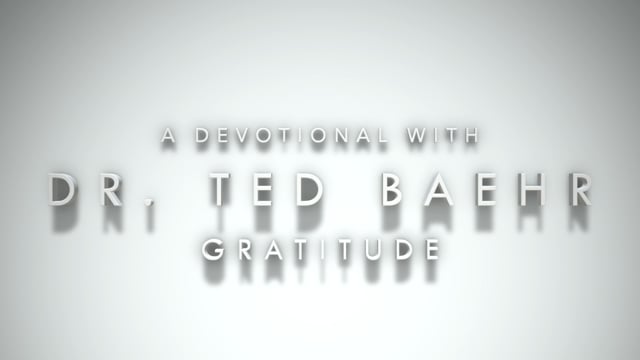Devotional 1: Gratitude
