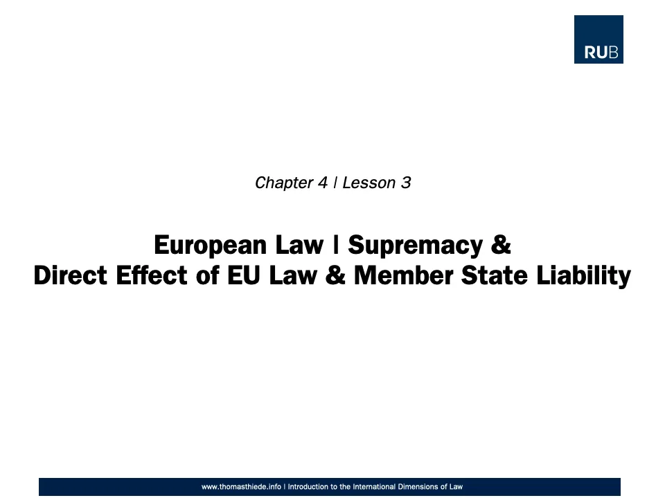 (16) International Dimensions of Law - European Union - Daredevil and ...