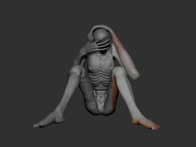 Objeto de estudo 096 ou Shy Gu (Ca é uma criatura humanoide com 2837  metros de altura tendo seus braços pernas anormalmente longos, sua anomalia  é que quando alguém olha em seu