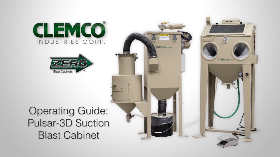 Pulsar 3-D Suction Blast Cabinet: Operating Guide