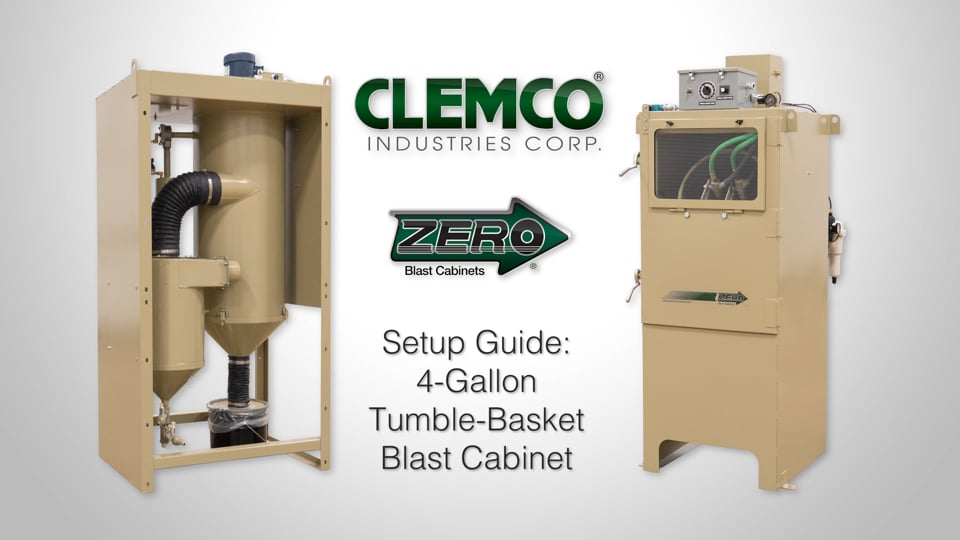 4-Gallon Tumble Blast Cabinet: Setup Guide