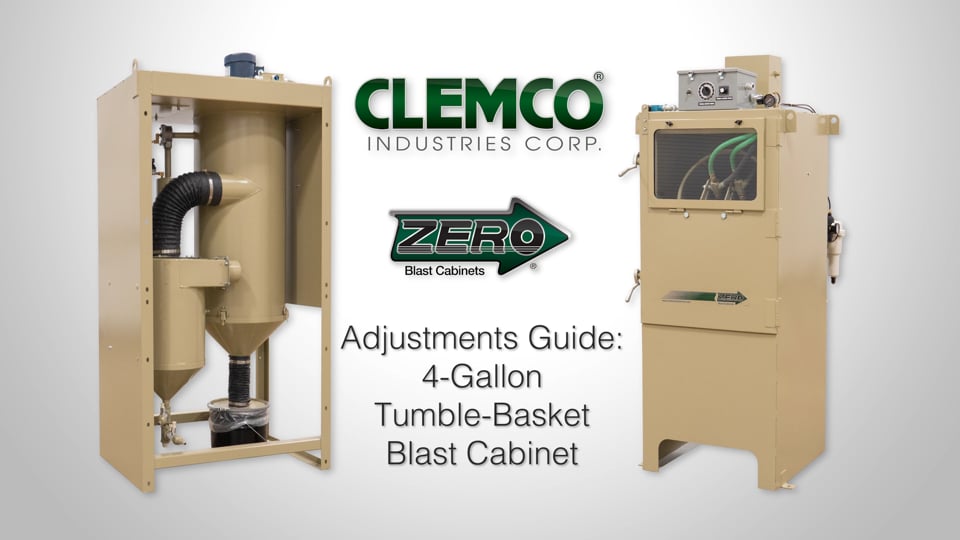 4-Gallon Tumble Blast Cabinet: Adjustments Guide