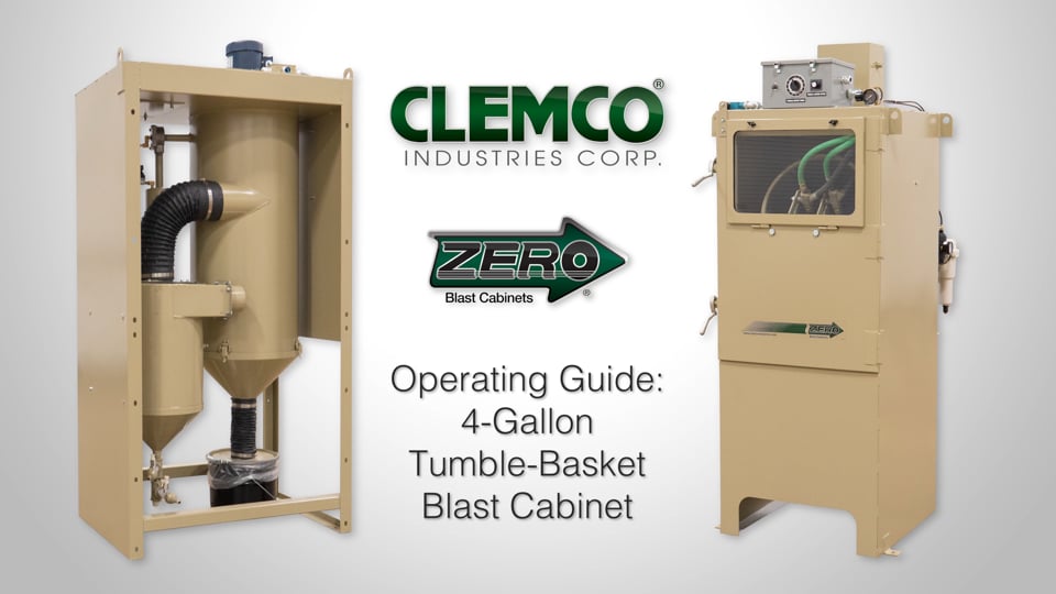 4-Gallon Tumble Blast Cabinet: Operating Guide