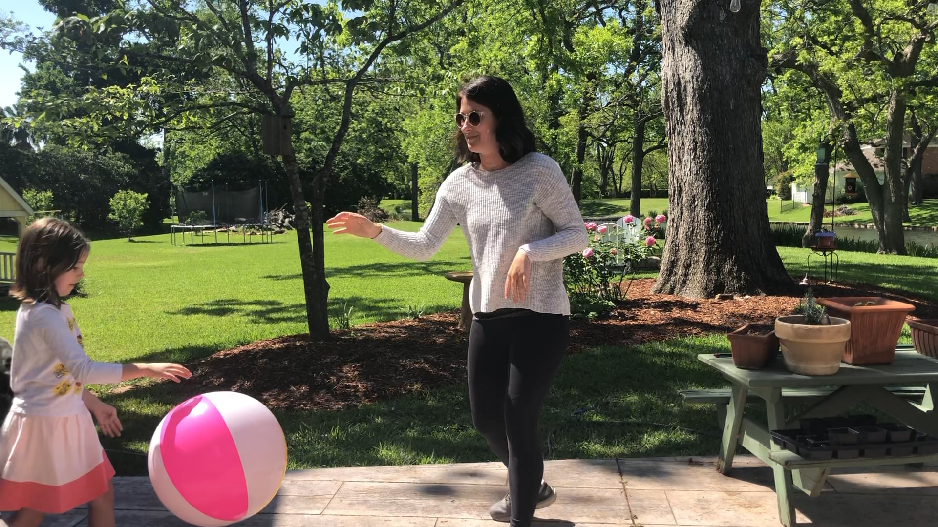 Partner Beginner Setting practice with beachball