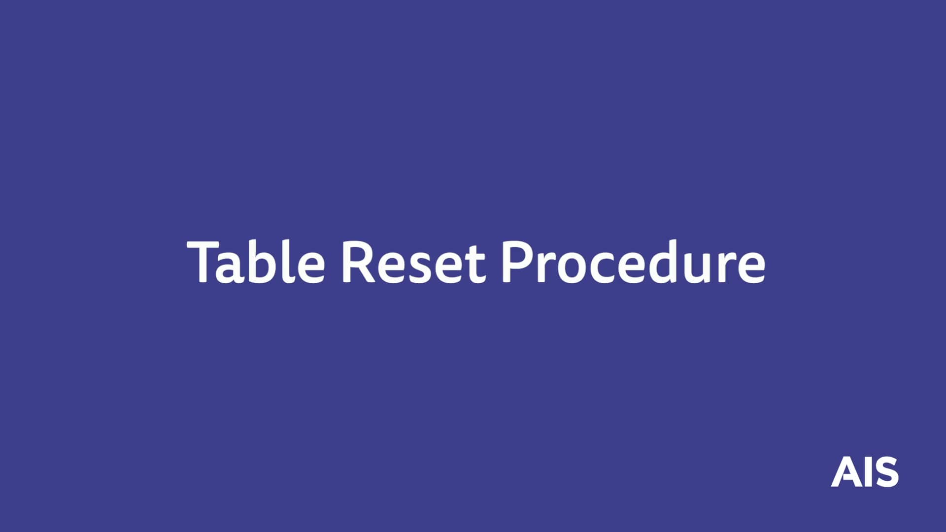AIS Height Adjustable Table Reset on Vimeo