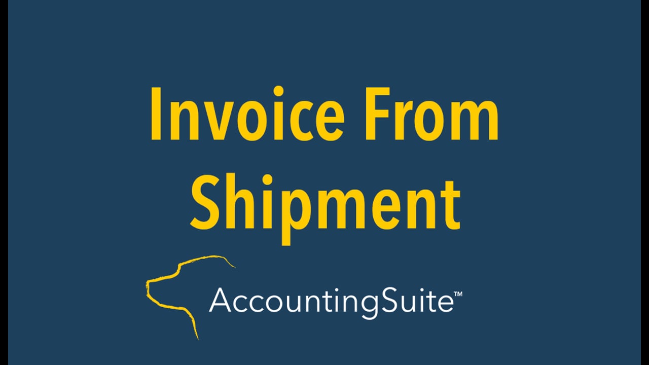 Creating Invoice from Shipment