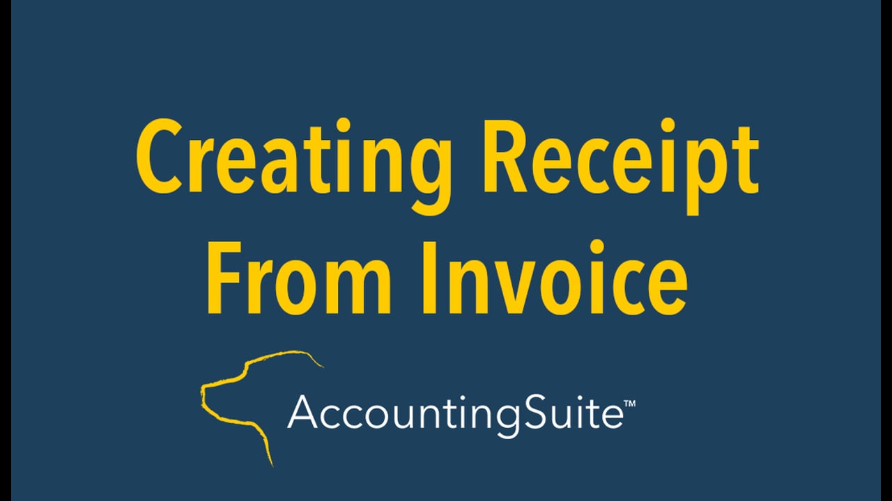 Creating Receipt from Sales Invoice