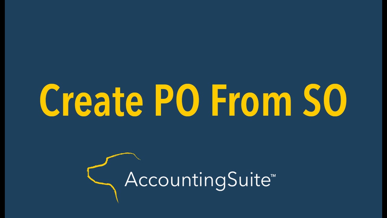 Create PO from SO