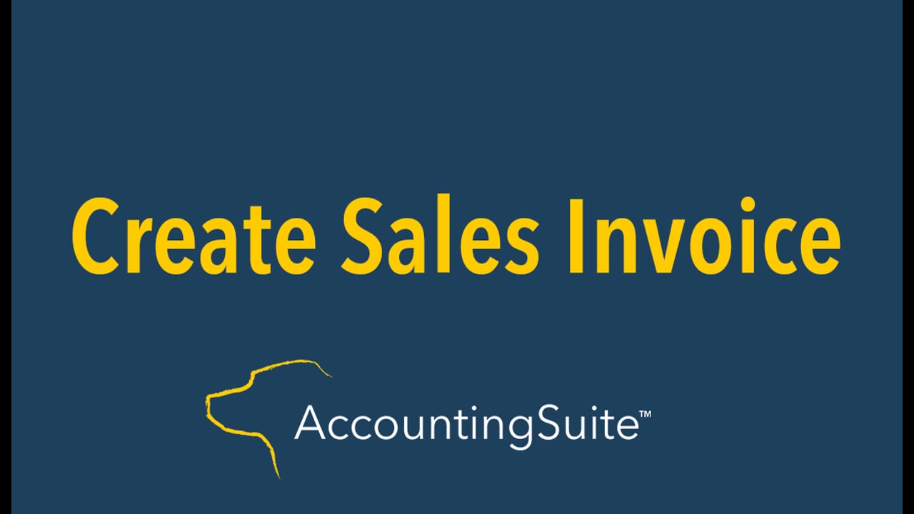 create sales invoice