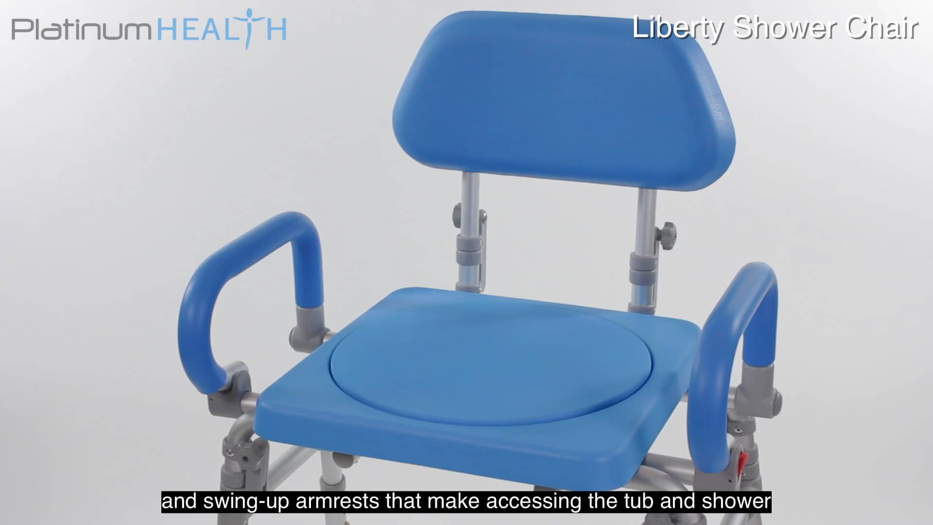 Liberty Folding Shower Chair with Swivel Seat on Vimeo