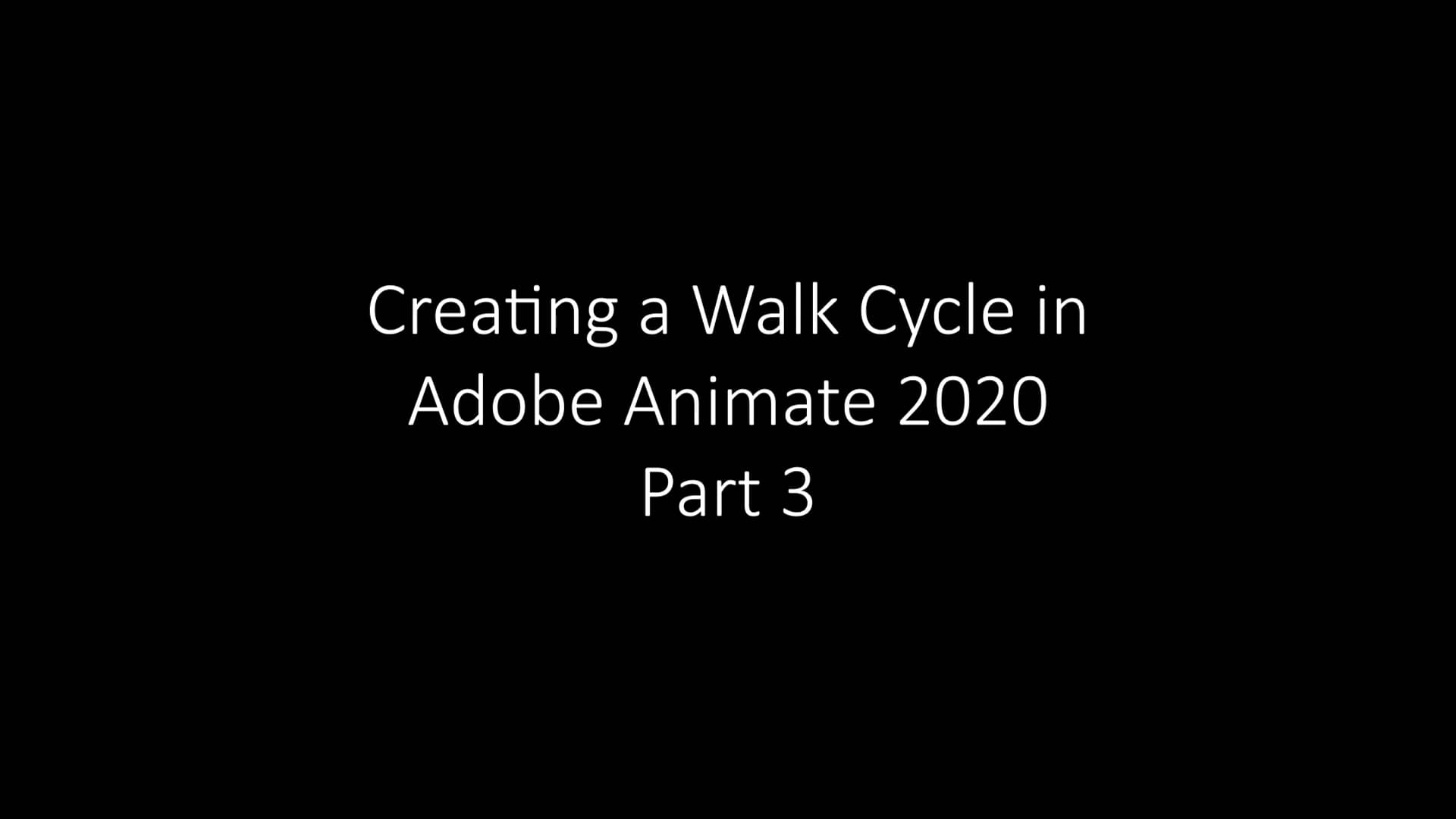 Adobe Animate Walk Cycle Tutorial Part 3 on Vimeo