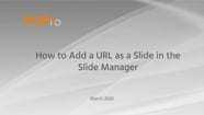 How To Add A URL To A Slide In The Slide Manager On Vimeo