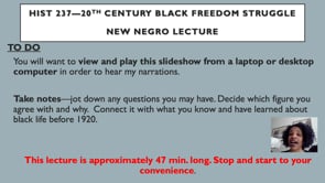 Dwana Waugh: New Negro guest lecture