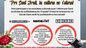 Iniciatives per a un Sant Jordi confinat