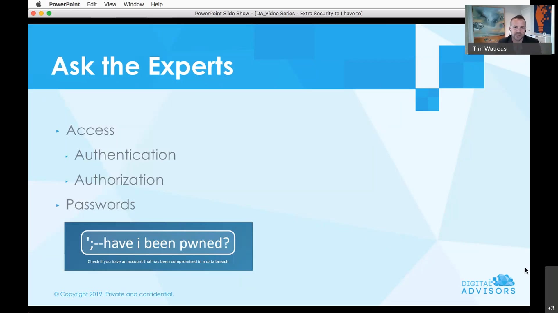 Extra Security? Do I have to? Part 2